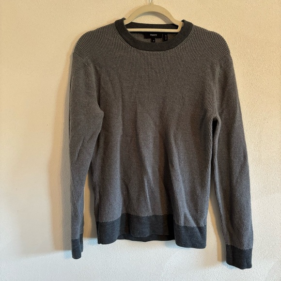 Theory Maden Novo Merino Wool Blend Crewneck Sweater - Picture 4 of 8
